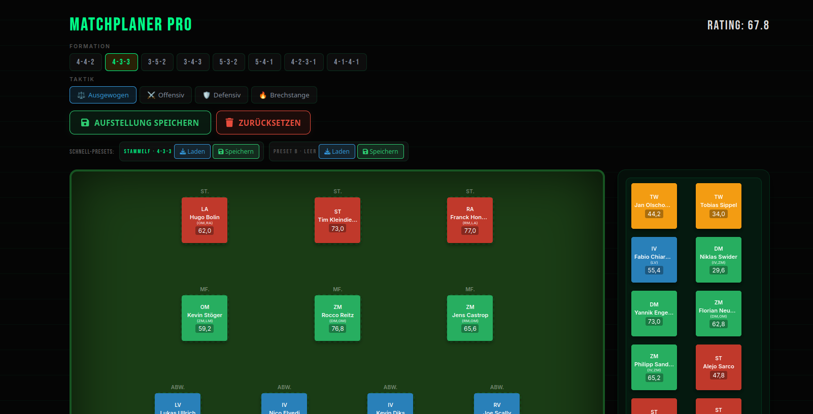 Matchplaner Pro